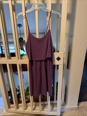 GAP Striped Purple and Pink Mini Dress